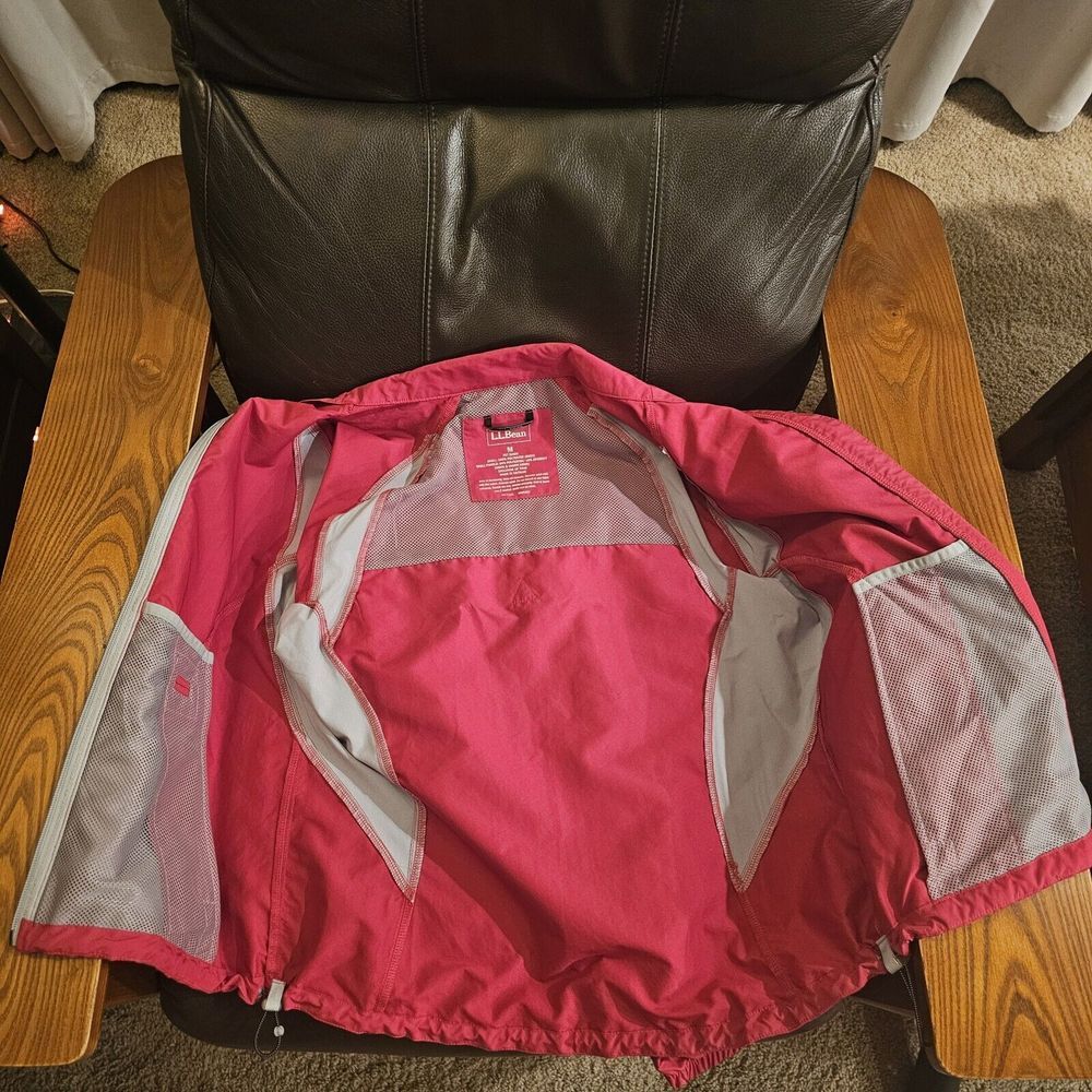 L.L.Bean Jacket Womens Medium Pink‎ Windbreaker 100% Nylon - Picture 15 of 16
